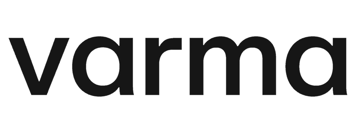 The word 'varma' appears in a bold black lowercase sans-serif font on a plain white background.