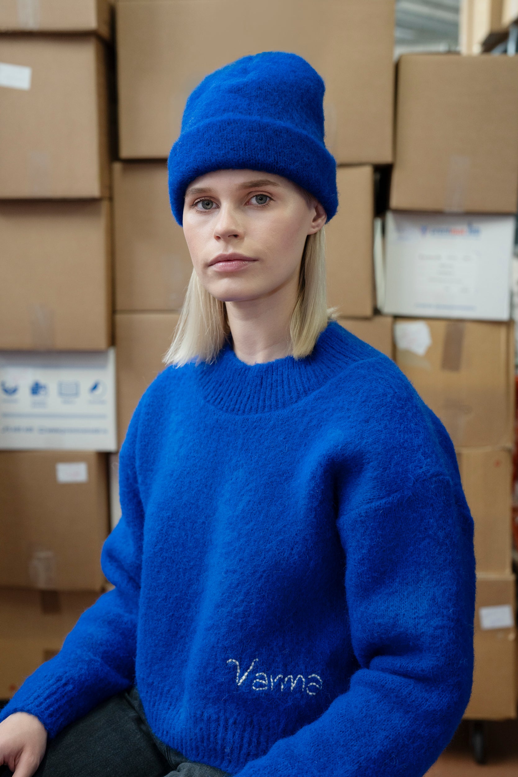 Varma Knitted Brushed Sweater